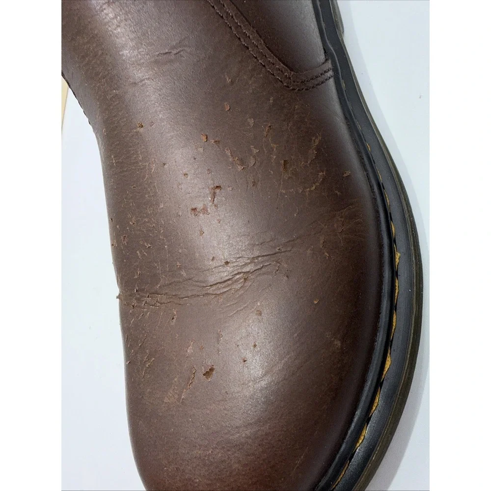 Dr Martens Slip 2976 Alyson Dark Brown Snowplow Classic Doc READ‎ Youth Size 3